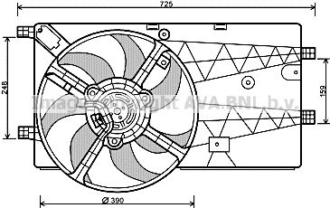 AVA QUALITY COOLING Ventilaator,mootorijahutus PE7547